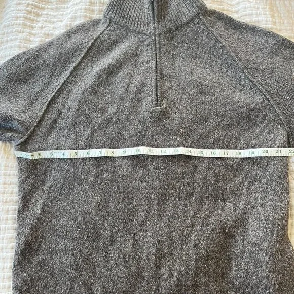 Banana Republic Wool Cashmere Half Zip Sweater L - Picture 7 of 12